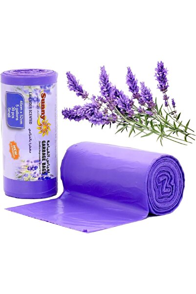 Sunny Your Bright choice Premium Lavender Scented Trash Bags 90 PCS, 5 Gallon Garbage Bags, Heavy Duty Leak Proof Kitchen Bin Liners for Home & Office (46x52 cm) – Sunny