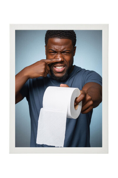 Boomah Accessories Kevin Hart Funny Bathroom Framed Poster 30x40 cm – Toilet ...