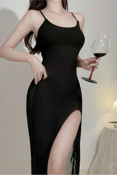 JInsh Sexy Women’s Perspecive Lingerie Set Seductive Pure Desire Slip with Sp...