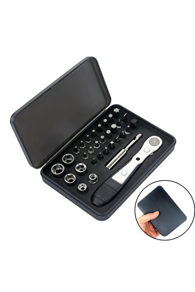 Choice1 32in1 Style A 32 in1 Mini Ratchet Wrench Screwdriver Bit Set with 1/4...