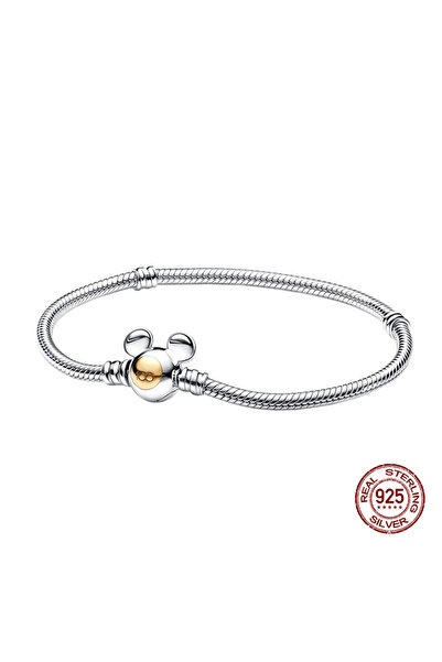 Choice 17cm D54 Charms Plata 925 Bracelets 17-20CM Four-Leaf Clover & Love Sp...