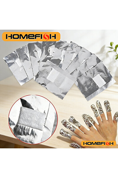 Choice 100Pcs Bag Aluminum Foil Nail Wraps Soak Off Gel Polish Remover Towel ...
