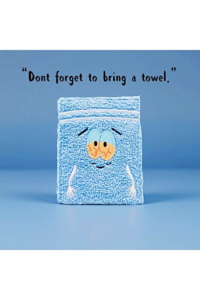 Choice S Blue Terry Cloth Embroidered Anime Wallet, Cute Money Purse for Women