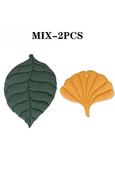 Choice1 MIX-2PCS 1/2PCS Leaf Shaped Cat Bed and Pet Mat Soft Washable Reversi...