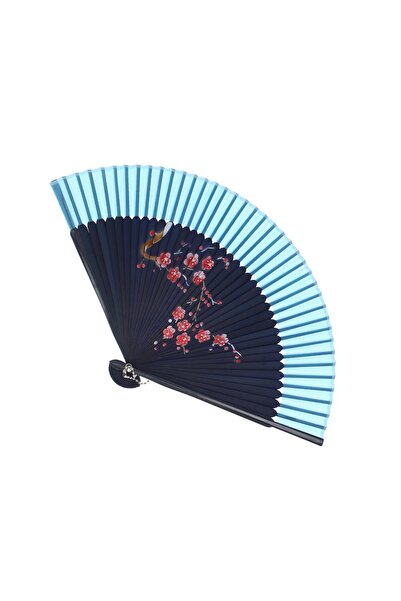 ButicCochet Evantai pliabil, Buticcochet, plastic, imprimeu floral, 22 cm, Al...