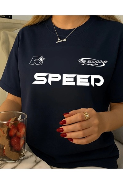 Bravebell Tricou Vintage Oversize Speed lavabil