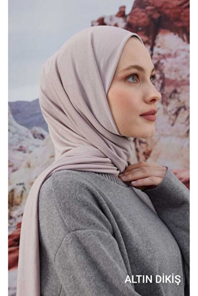 ALTIN DİKİŞ Soft Textured Combed Cotton Shawl Headscarf - Soft Lila-