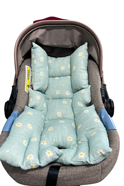 Ponchik 100% Cotton Double Layer Muslin Bead Silicone Filled Baby Stroller Cu...