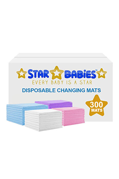 STAR BABiES - حصائر تغيير الحفاضات للاستخدام مرة واحدة - قد تختلف الألوان - 3...