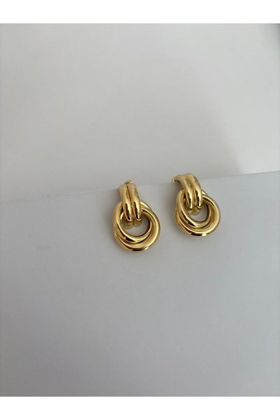 FASHION Interlocking Aure Model Gold Color Earrings