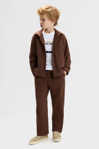 nk kids 8-14 Opal 3-Piece Linen Set Brown