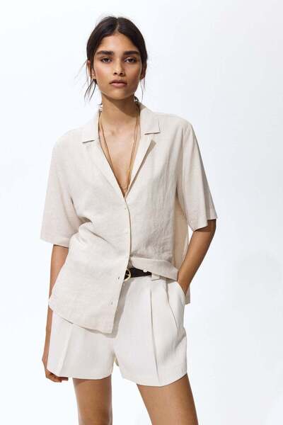 H&M Linen-blend resort shirt