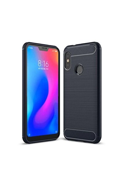 OEM Θήκη Σιλικόνης Carbon TPU Fiber Brushed Xiaomi Mi A2 lite/Redmi 6 Pro Μπλε