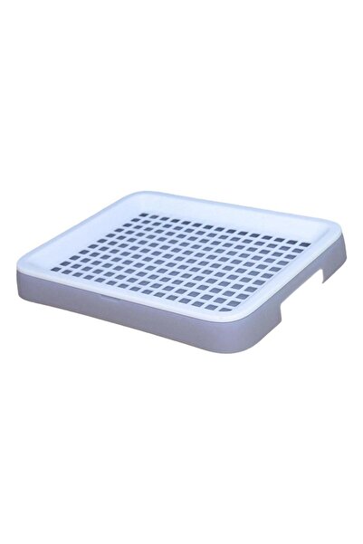 Choice1 Gray White Rabbit Litter Tray Rabbit Toilet Portable with Grate Doubl...
