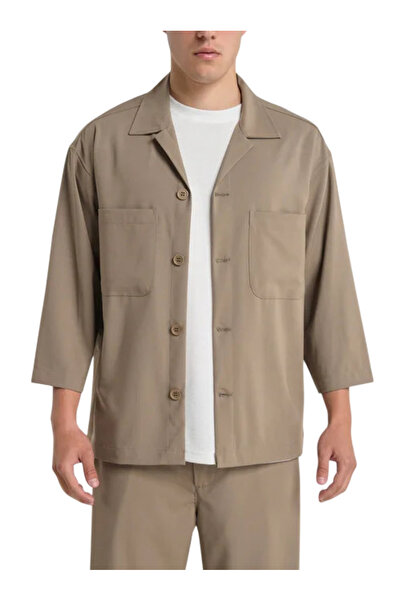 Royal Denim Division Ανδρικό Overshirt Μπεζ Royal Denim Lisbon5154-Sand