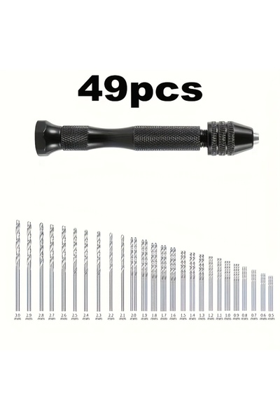 Choice 49PCS 49pcs Ergonomic Aluminum DIY Hand Drill Kit, Featuring a Keyless...