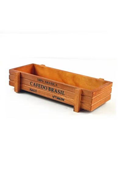 Choice1 brown Retro Garden Plant Pot Vintage Wooden Storage Box for Sundries ...