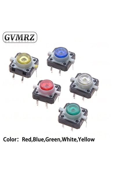 Choice 5 Color Each 1PCS 5PCS 12X12X7.3 Tactile Push Button Switch Momentary ...