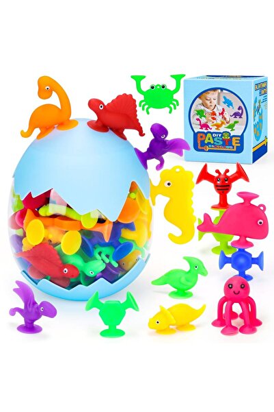 Choice 365-25N Dinosaur Egg Suction Toys, Creative DIY, 38PCS Colorful, Vibra...