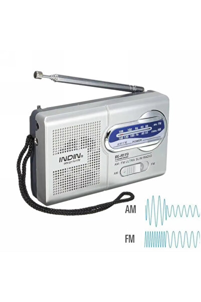 Choice Silver AM/FM Portable Radio - Handheld with Telescopic Antenna Built-i...