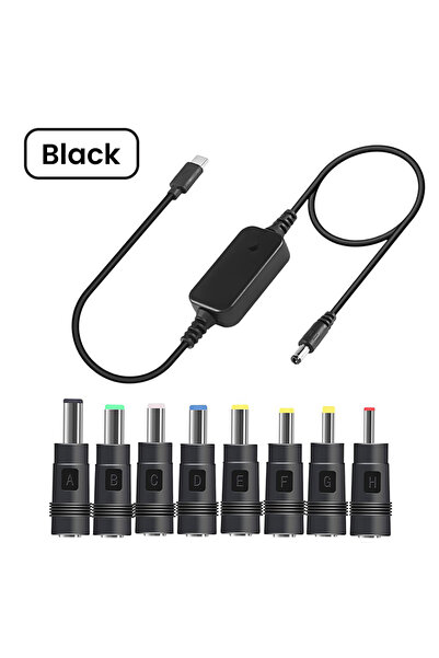 Choice1 كابل مع 8 محولات 60 واط من USB C إلى DC، كابل شحن سريع من النوع C إلى...