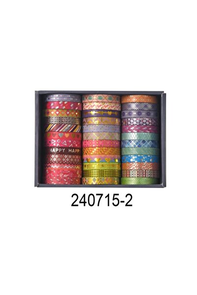 Choice3 مجموعة شريط واشي ذهبي اللون 0715-2، 36 لفة من الشريط الزخرفي للألبوما...
