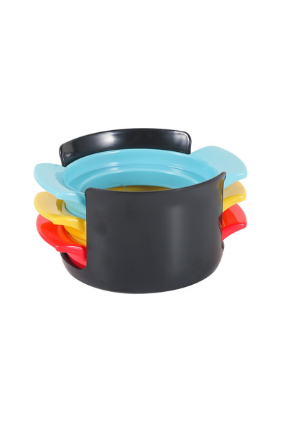 Choice black three-in-one ABS egg cutter 304 egg cut pine flower cutter kitch...