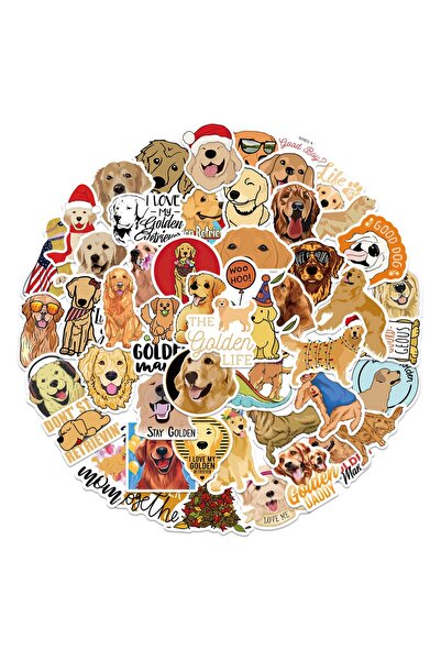 Choice 50pcs 50/100PCS Golden Retriever Sticker Nostalgia Graffiti Y2k Fashio...
