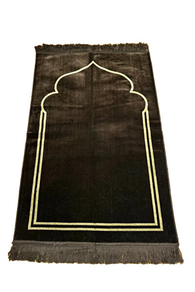 Keremzade Dört Mevsim - Acı Kahve Makine Dokuma Kadife Seccade Namazlık 70x11...