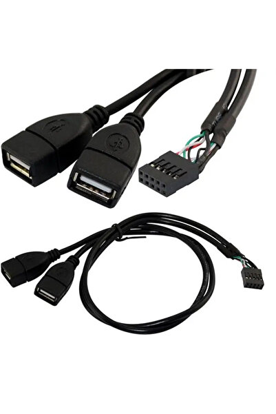 choice2 A-50cm MotherBoard 9Pin 2.54mm Female Header To Dual USB 2.0 Female A...