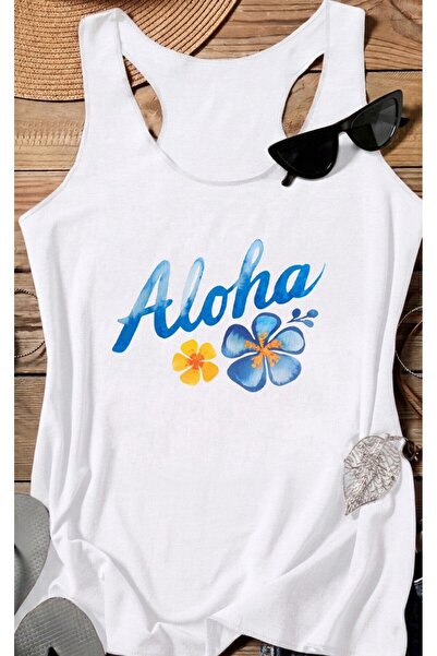 BUWOM Women's Swimmer Athlete Aloha Printed T-Shirt