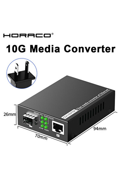 Choice1 US Adapter 10G SFP+ to RJ45 Media Converter RJ45 to SFP+ 10/100/1000M...