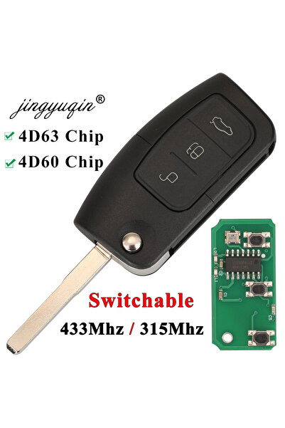 Choice3 with 4D63 Chip 433Mhz jingyuqin 433MHz/315Mhz 4D63 4D60 Flip Remote C...