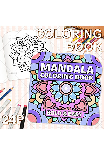 Choice MULTI 1pc Mandala Coloring Book for Adults Cute Cozy Daily Activities ...