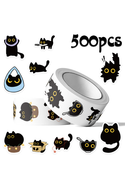 Choice 500PCS 500Pcc/roll Cute Cat Stickers Creative DIY Graffiti Stickers En...
