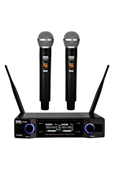 DNA DVS2 - Microfon wireless 2x transmițător interconectabil + bază UHF 560-5...
