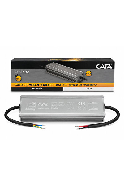 Cata CT-2592v 12V 150W 12.5A IP64 Dış Mekan Şerit LED Trafosu
