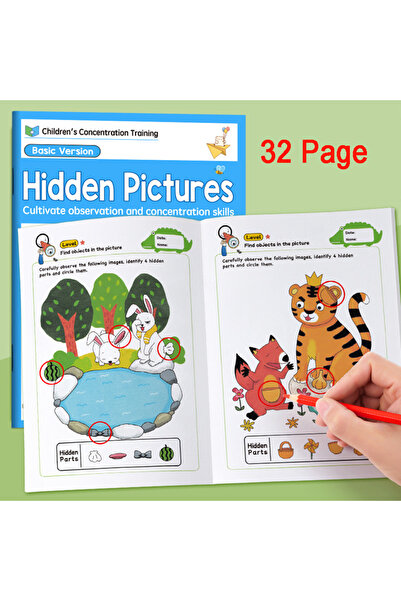 Choice1 ATS30735blue Find Hidden Pictures Matching Game Montessori Kids Visua...
