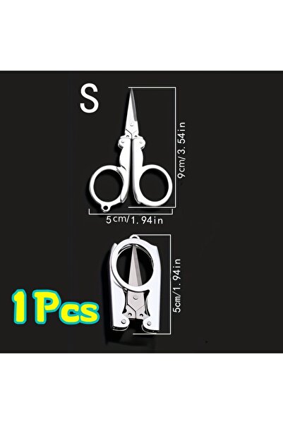 Choice S 1Pcs Steel Folding Scissors Travel Scissors Sewing Scissors Portable...