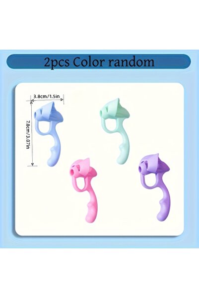 Choice 2pcs random colors Silicone Pen Grip Correctors -Handwriting Practice ...