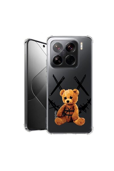 bestcase Калъф за Xiaomi 15, Удароустойчив 1.5ММ, Усмивка на плюшено мече, За...