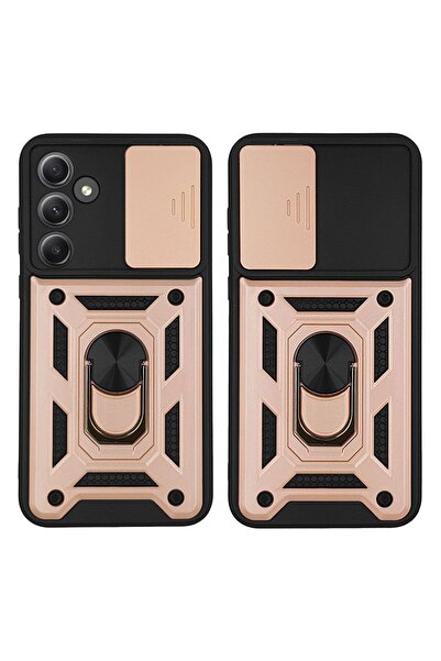 Sonique Θήκη Ring Armor CamPro για Samsung Galaxy A35 5G Ροζ Χρυσό