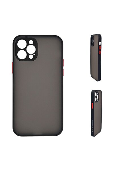 Sonique Θήκη Σιλικόνης Color Button Bumper Apple iPhone 12 Pro Μαύρο