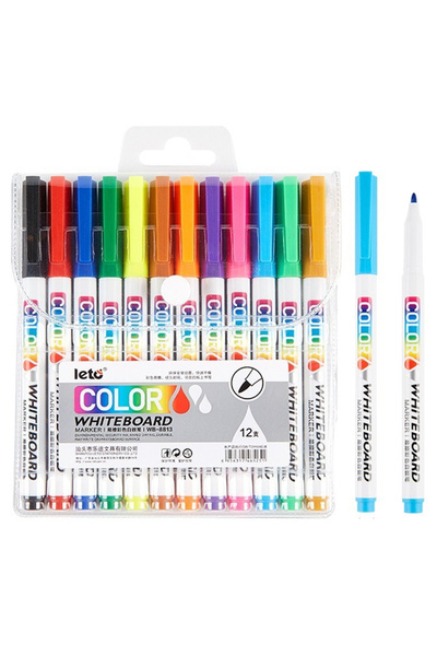 Choice 12 color 12 Color Whiteboard Markers Pen Fine Tip Dry Erase Marker Pen...
