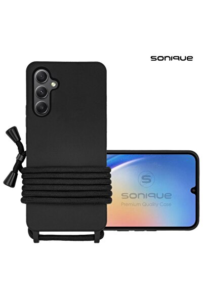 Sonique Θήκη Σιλικόνης με Κορδόνι CarryHang Samsung Galaxy A35 5G Μαύρο