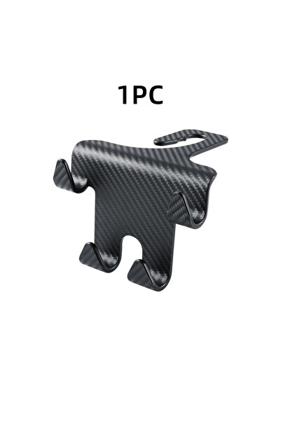 Choice1 1pc Car Seat Headrest Hook Carbon Fiber Mobile Phone Holder Car Vehic...