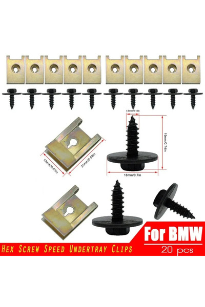 Choice 20pcs Hex Head Tapping Socket Bolt Screw Clips Speed Fastener Engine S...