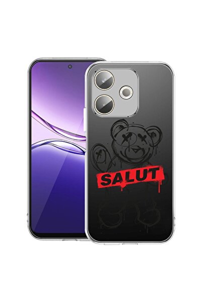 bestcase ¬Æ Husa Clear Silicon pentru OPPO A5 Pro 5G, Teddy Bear Salut, 20424...