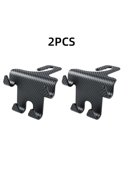 Choice 2pcs Car Seat Headrest Hook Carbon Fiber Mobile Phone Holder Car Vehic...
