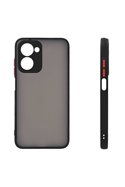 Sonique Θήκη Σιλικόνης Color Button Bumper Realme C33 Μαύρο